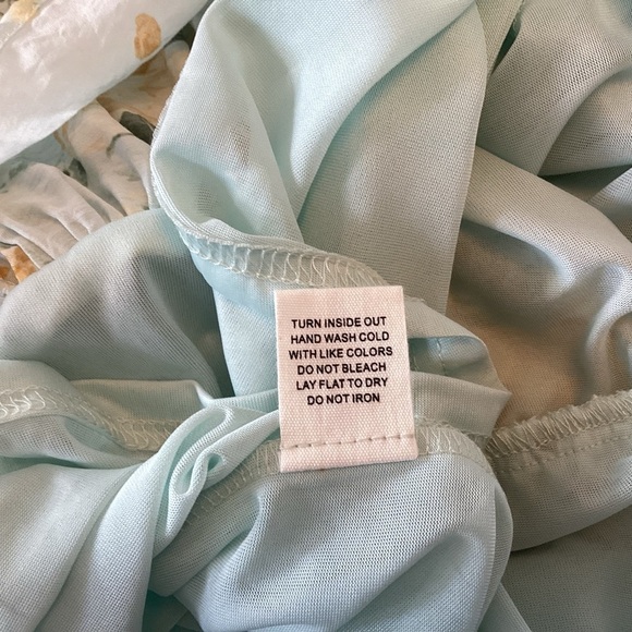 By The River Floral tiered, spaghetti strap,  smocked back maxi dress Large NWT - Picture 13 of 13